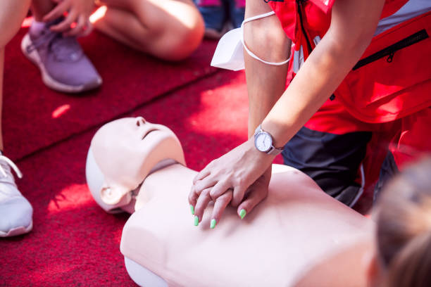istock CPR - Cardiopulmonary resuscitation and first aid class 1927666510