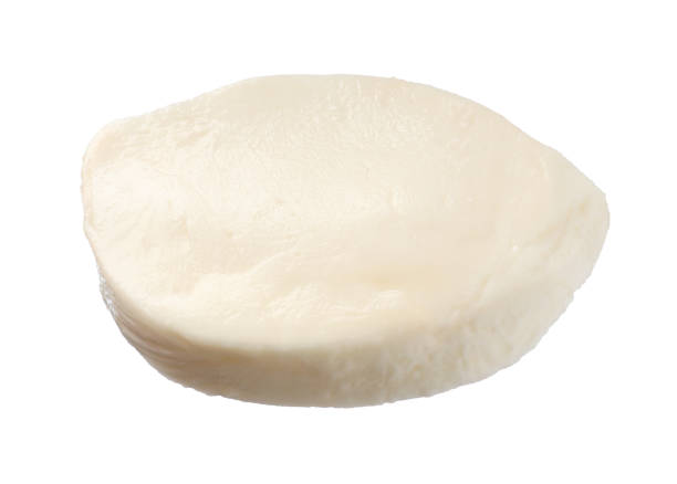 istock Piece of mozzarella cheese isolated on white 1927728717