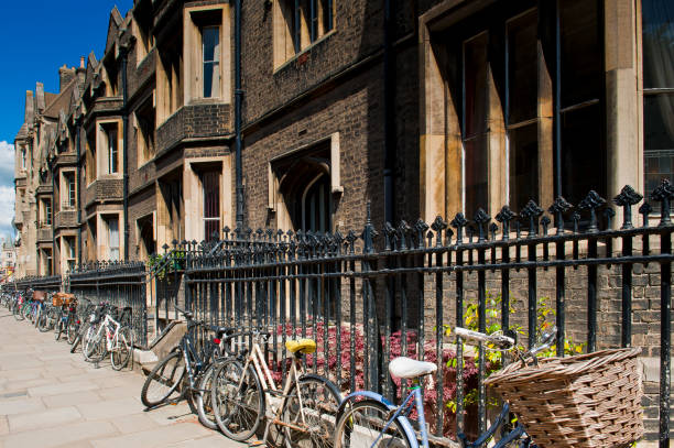 Cambridge, England - May 28, 2015: Many bicycles in Cambridge.