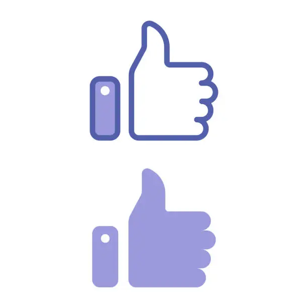 Vector illustration of Like Button Icon Vector Design.