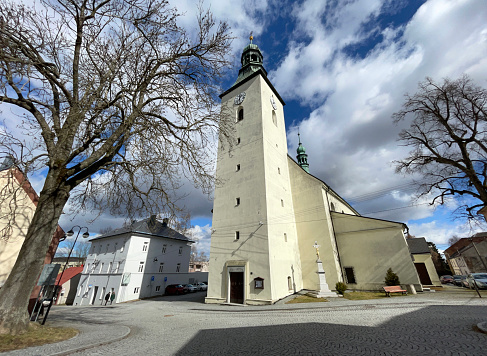 Rýmařov, Czech Republic - March 16, 2023: Church of St. Michael