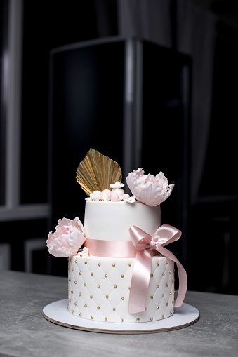 Elegant two-tiered cake
