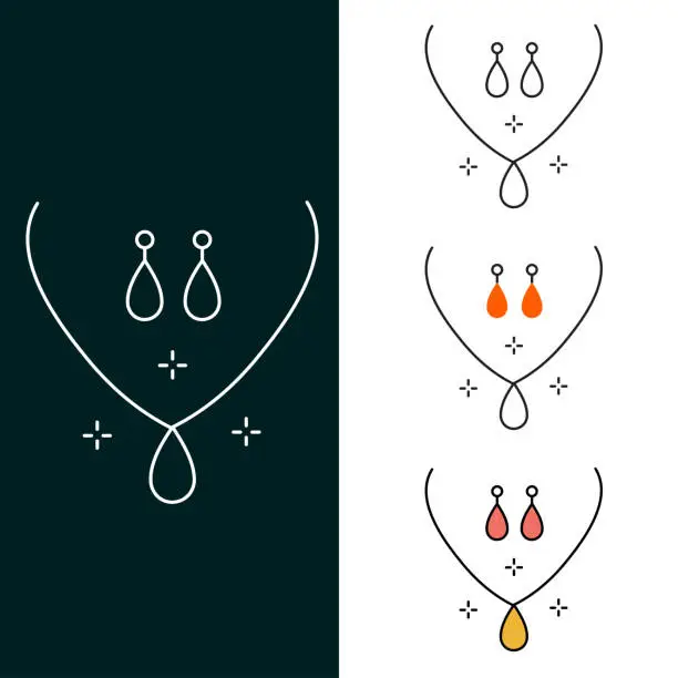 Vector illustration of Bride Jewelry Vector illustrationI con Design