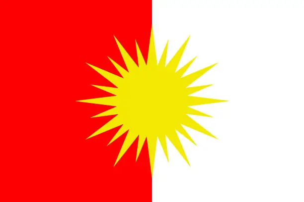 Vector illustration of Yezidi Flag
