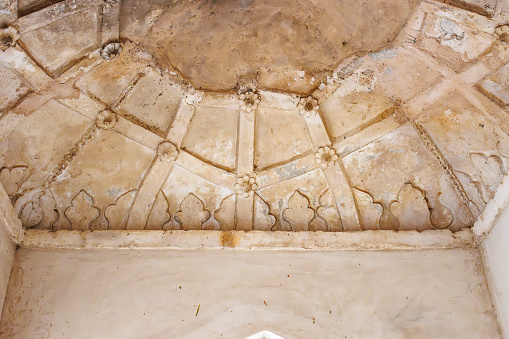 Interior of Queen's Bath in Hampi, Karnataka, India, Asia