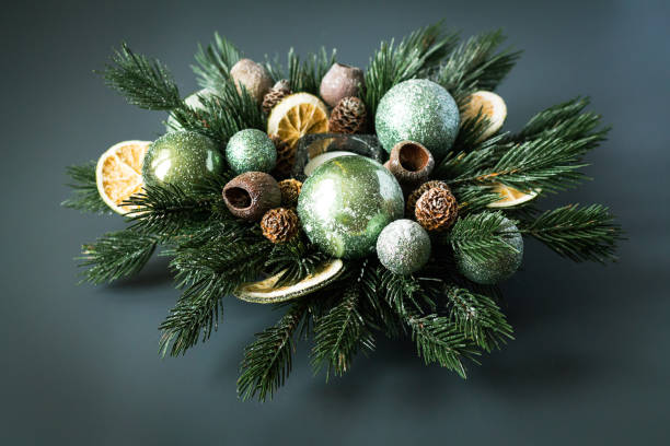 istock Christmas holiday spruce branch background 1927847931