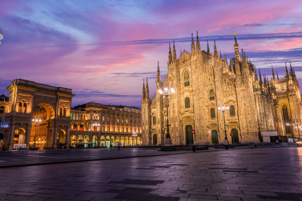 istock Duomo and purple sky 1927880764