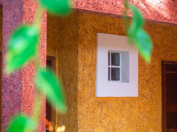 istock Close up on a part of a colorful building 1927880792