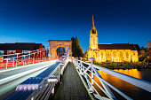 Marlow Bridge and The River Thames at twilight