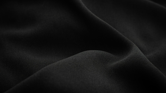 deep black fabric background copy space