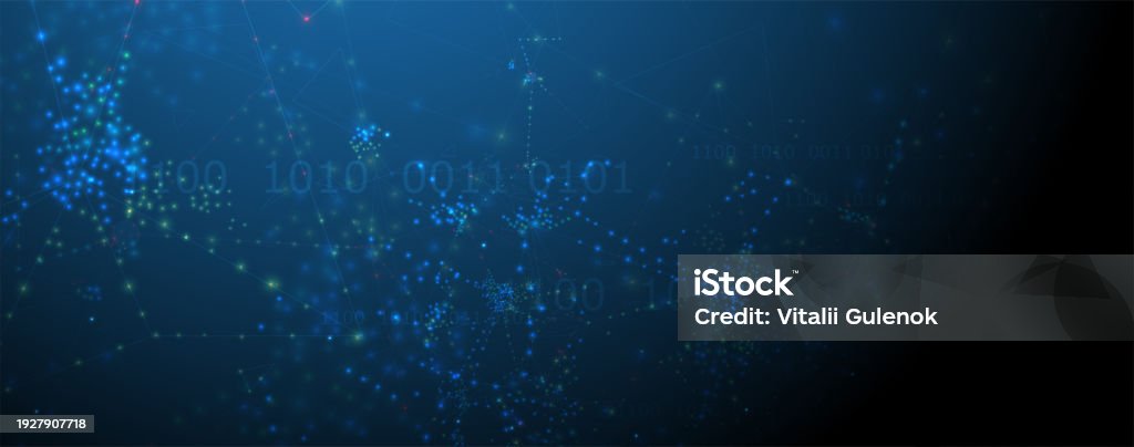 Modern Cloud Technology Integrated Digital Web Concept Background Stock ...