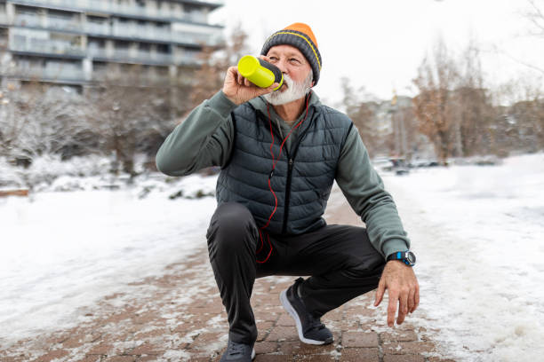 istock Senior Man's Winter Exercise Adventure 1927929605