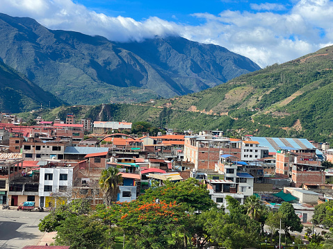 Cityscape of Quillabamba - a city in southern Peru in the high jungle area, and is the capital of La Convención Province which is a province within the Cusco region.