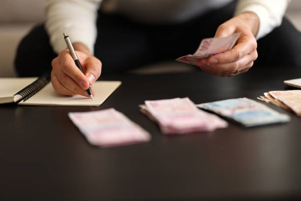 Business concept with Turkish Lira