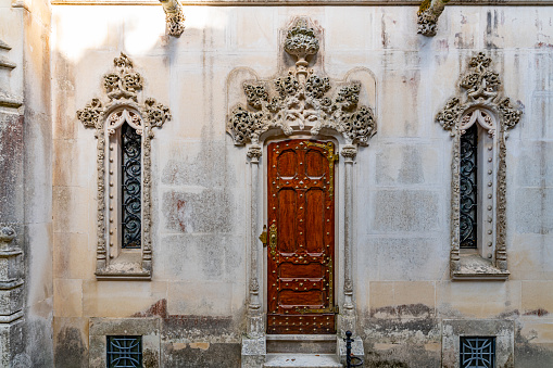 Sintra, Portugal - Oct. 3 2023: A church in Regaleira Palace - Quinta da Regaleira, Sintra, Portugal.