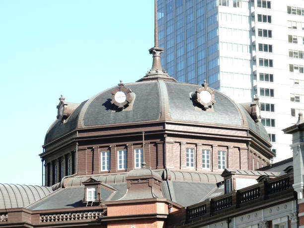 Scenery of the plaza in front of the Marunouchi station building of Tokyo Station,Data January 12, 2024 Tokyo, Chiyoda-ku, JR Tokyo Station,Japan,