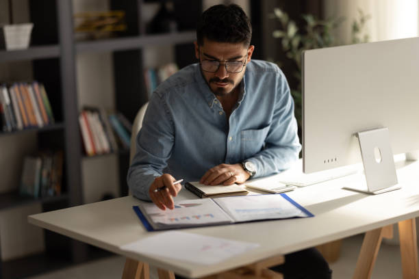 istock Man woriking from home. 1928009013