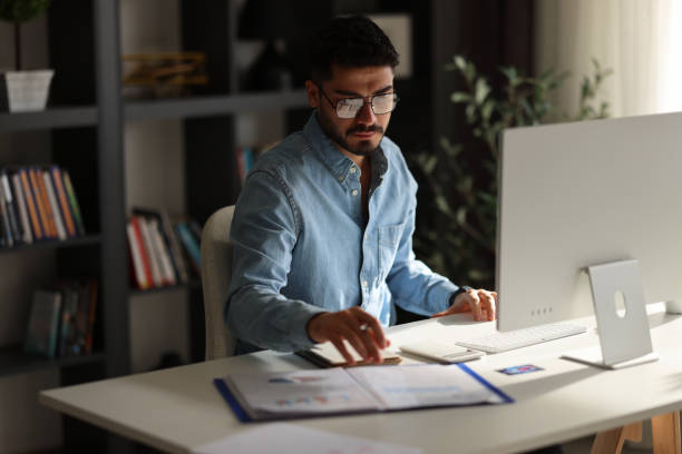 istock Man woriking from home. 1928009014