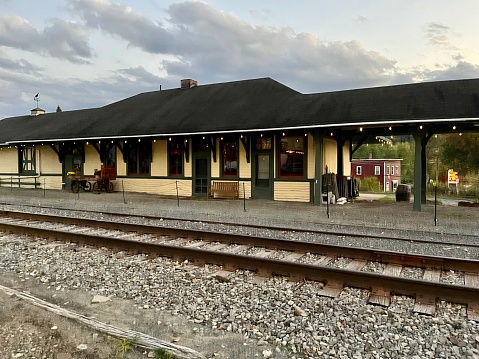 Callicoon, NY, USA, 10.12.23 - The historical train station in the heart of town.