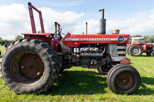 Drayton.Somerset.United kingdom.August 19th 2023.A Massey Ferguson 1150 is on show at a Yesterdays Farming event
