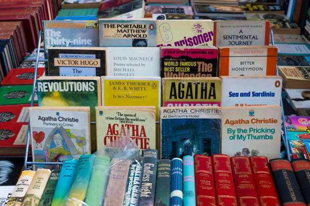 Secondhand book stall at Greenwich Market, London