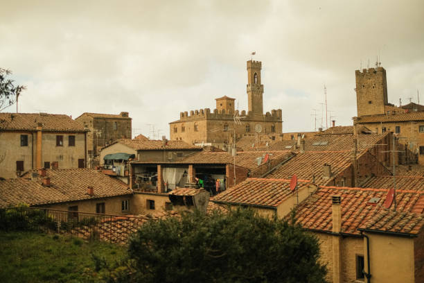 The courtyard of the Palazzo Pubblico in the center of Siena, Italy