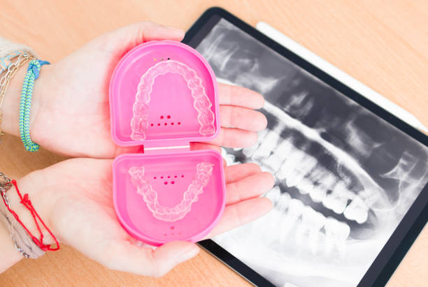 istock dental orthodontic protective case and tooth aligner. 1928511958