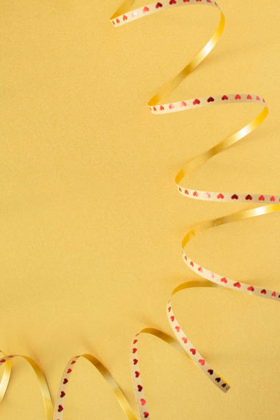 Heart Ribbon and Craft Background