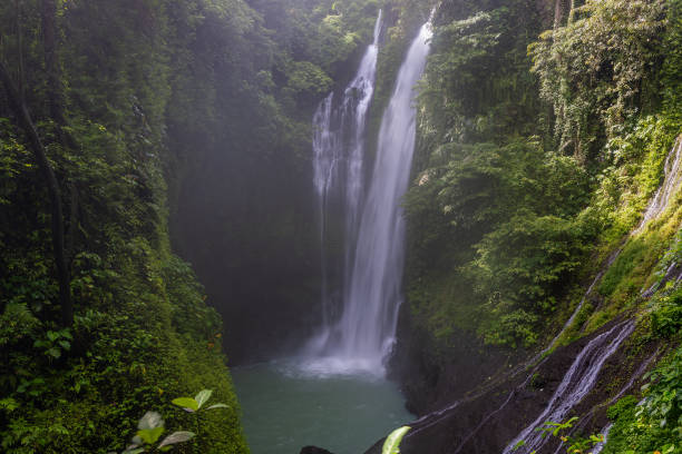 Than Thong Waterfall in Lampang Province, the waterfall originates from the flow of water over 100 meter high cliff. Currently, this waterfall cannot be visited due to its collapse in 2021.