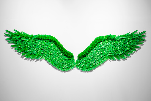 Green Angel Wings