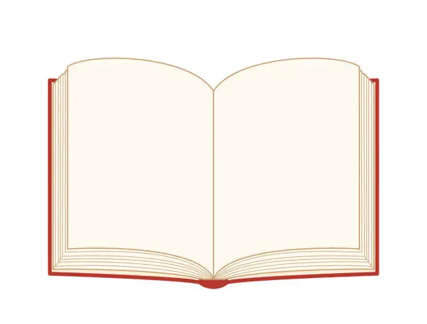 Vector illustration of open book