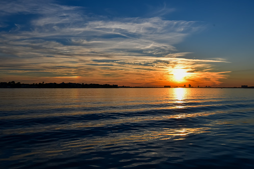 New Year's Eve Sunset, Last Sunset of 2023, Wolf Bay, Bayou St. John, Ono Island, Intracoastal Waterway, Orange Beach, Alabama