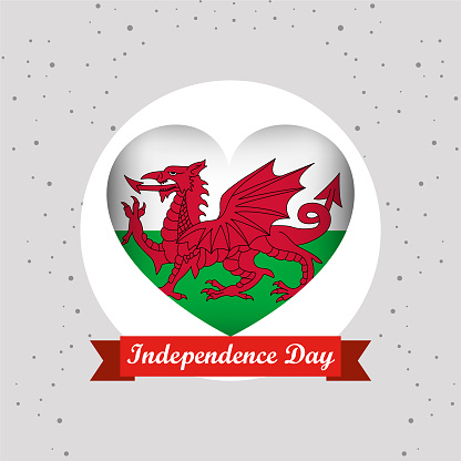 Wales Independence Day With Heart Emblem Design, can be used for business designs, presentation designs or any suitable designs.