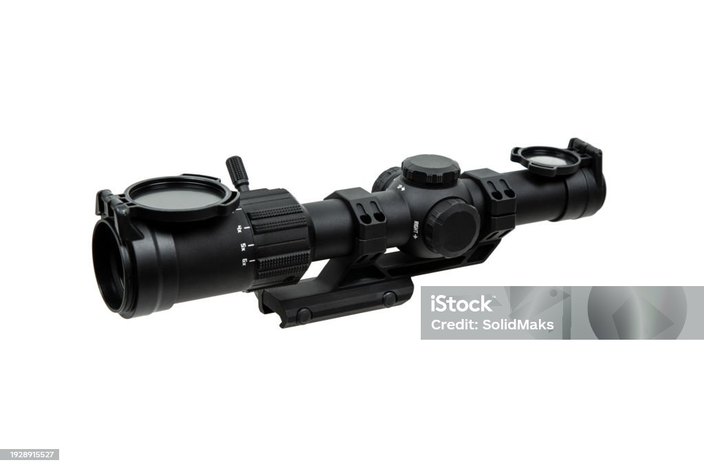 Modern Scope Button Modern Sniper Scope On A White Background Optical Device For Aiming And ...