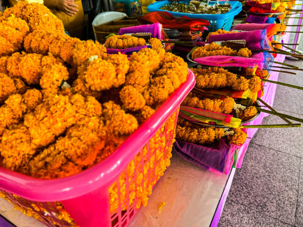 istock Marigold flower garland 1928960506