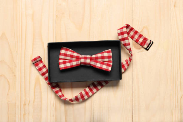 Christmas bow ties, on a white background.  Christmas background.