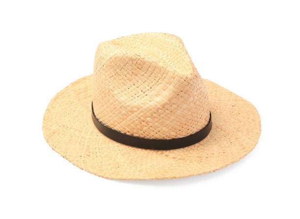 istock One stylish straw hat isolated on white 1928965128