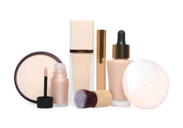 istock Many different decorative cosmetic products isolated on white 1929000608