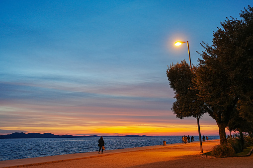 Street lamp by seaside (Zadar)