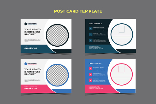 Medical Post card Template Design