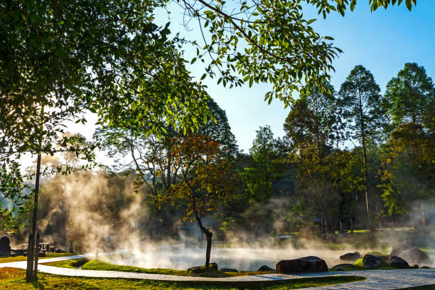 istock Hot springs and sunrise 1929120163