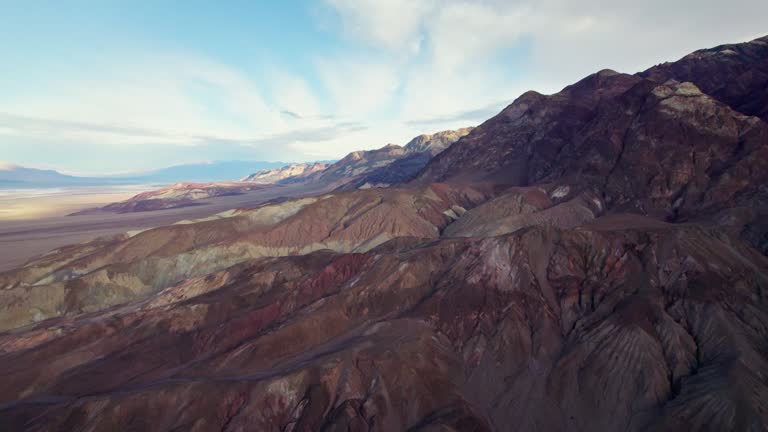 High above the Artist Palette in Death Valley National Park with views of the surrounding mountains