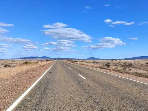 The Flinders Ranges way, the main road route through the Flinders Ranges, South Australia.