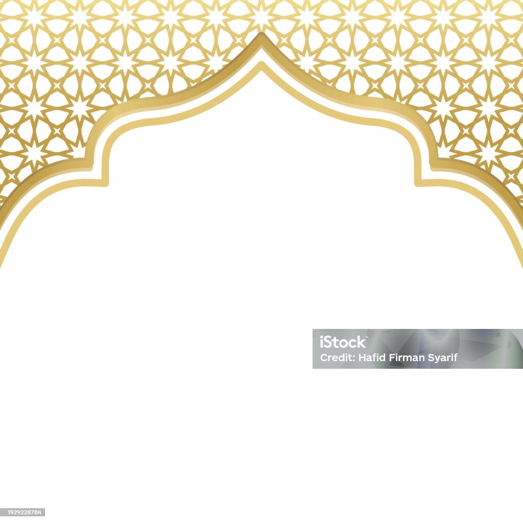 Gate Islamic Simple Golden Islamic Gate Vector Stock Illustration - Download Image Now ...