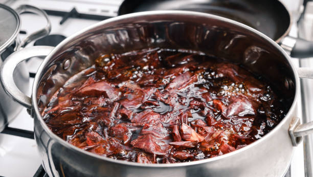 istock The eggs boiled in pot with onion peels for coloring. Preparation for Ester celebration. Traditional eco dye. Food cooking. High quality 4k footage 1929255064