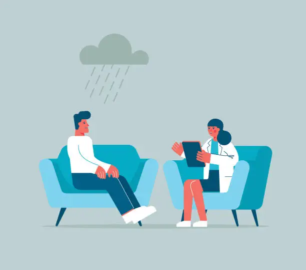 Vector illustration of psychotherapy