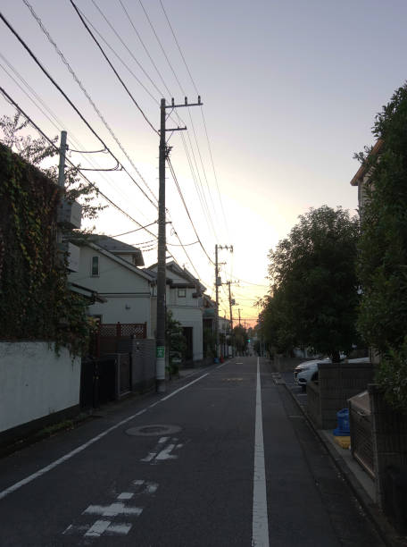 istock Residential area at sunset 1929308262