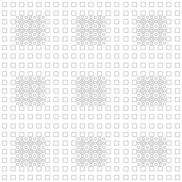 Vector illustration of Multiple layers o f blocks of squares