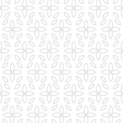 Grid pattern made of flowers and leaf shapes