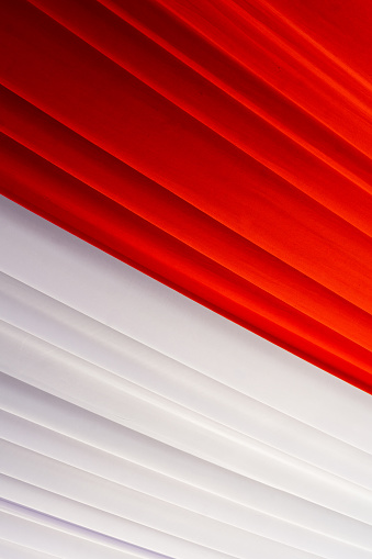 Indonesia flag for independence day of Indonesia with red and white color. Red color is represent of brave and white color is represent of holy